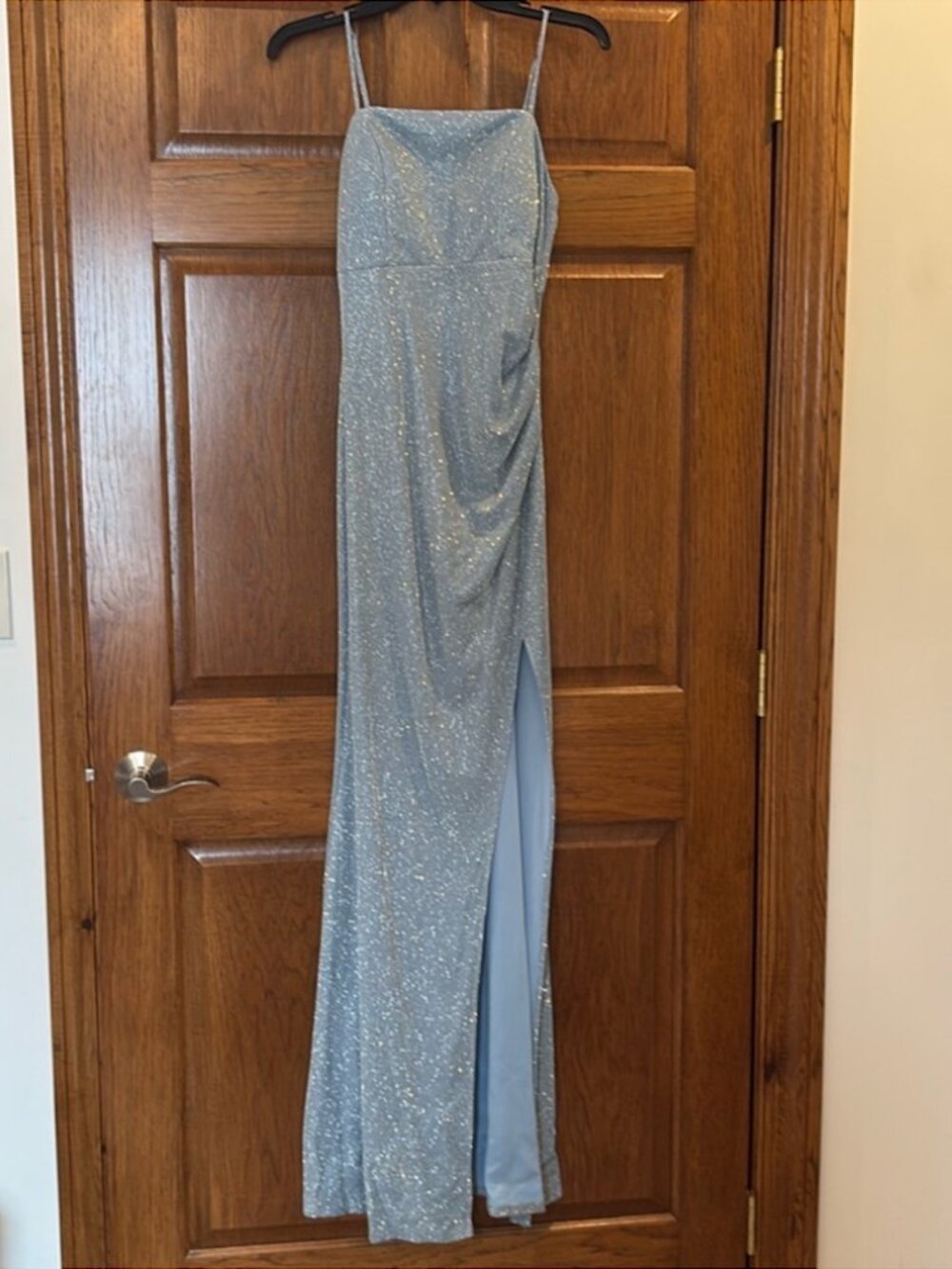 Midnight Doll light blue glittery dress from Dillard's, size 5